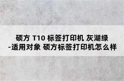 硕方 T10 标签打印机 灰湖绿-适用对象 硕方标签打印机怎么样